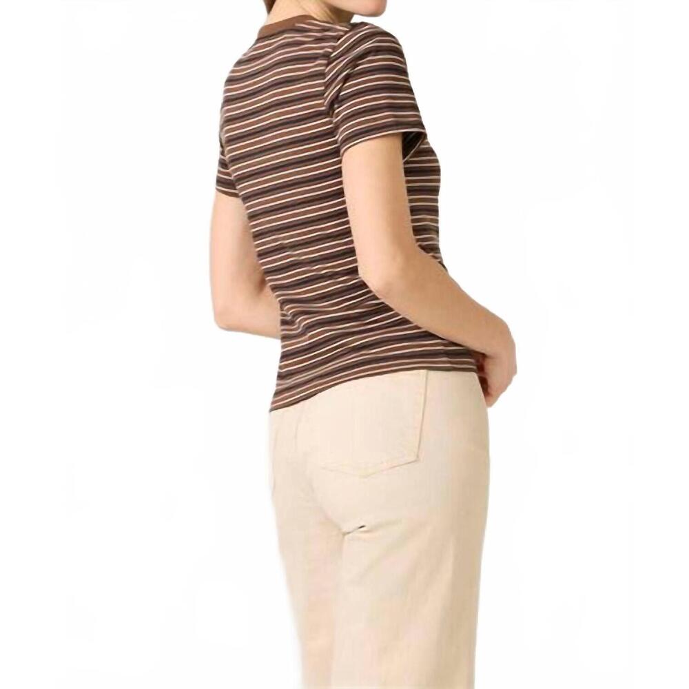 NEW PISTOLA alba shrunken tee in burna black stripe - Picture 3 of 3